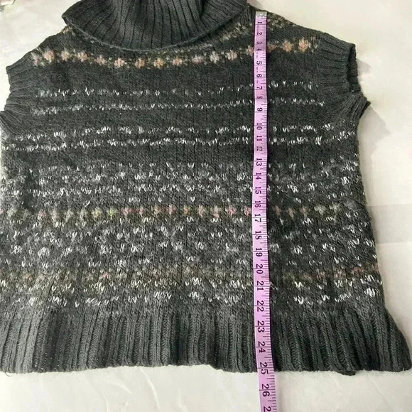 Free People Womens Sweater Snow Bunny Fair Isle Short Sleeve Cowl Neck Size Sm‎ - Picture 5 of 7